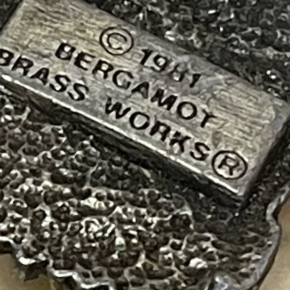 RARE!! VINTAGE BELT BUCKLE SISKIYOU AARYO & BUCKLE CO PEWTER METAL. - Picture 5 of 7